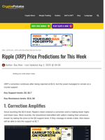 Ripple (XRP) Price Predictions for This Week