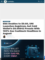 ENA Doubles, Uniswap Launches Angstrom, and Cold Wallet Presale Delivers Real Rewards