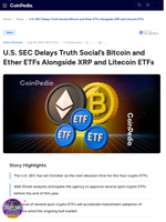 SEC Delays Truth Social’s Bitcoin and Ether ETFs