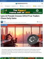 Lyno AI Presale Crosses $39,679 as Traders Chase Early Gains