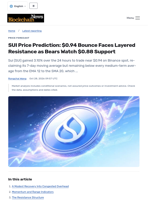 SUI Price Prediction: $0.94 Bounce Faces Layered Resistance as Bears Watch $0.88 Support - Blockchain.News