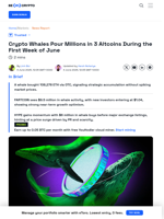 Crypto Whales Are Accumulating These 3 Altcoins