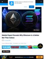 Market Expert Reveals Why Ethereum Is A Better Bet Than Solana | Bitcoinist.com