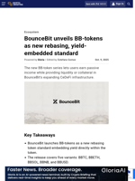 BounceBit unveils BB-tokens as new rebasing, yield-embedded standard