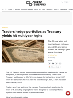 Traders hedge portfolios as Treasury yields hit multiyear highs