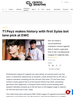 T1 Peyz makes history with first Sylas bot lane pick at EWC