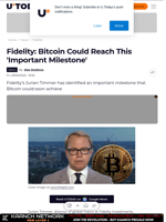 Fidelity: Bitcoin Could Reach This 'Important Milestone'
