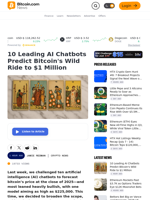10 Leading AI Chatbots Predict Bitcoin's Wild Ride to $1 Million – Crypto News Bitcoin News