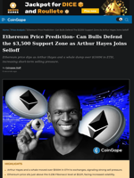Ethereum Price Prediction- Can Bulls Defend the $3,500 Support Zone as Arthur Hayes Joins Selloff