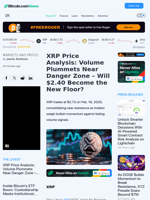XRP Price Analysis: Volume Plummets Near Danger Zone – Will $2.40 Become the New Floor? – Markets and Prices Bitcoin News
