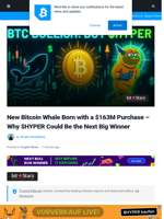 New Bitcoin Whale Born with a $163M Purchase – Why $HYPER Could Be the Next Big Winner