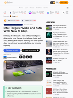 Intel Targets Nvidia and AMD With New AI Chip