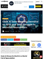 Ozak AI Sees Growing Demand as PEPE and SHIB Struggle to Maintain Momentum | Live Bitcoin News