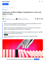 3 Altcoins at Risk of Major Liquidations in the Last Week of July