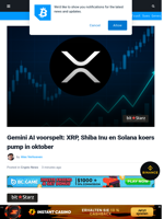 Gemini AI voorspelt XRP, SHIB en SOL koers einde 2025