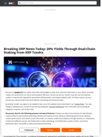 Breaking XRP News Today: 20% Yields Through Dual-Chain Staking from XRP Tundra