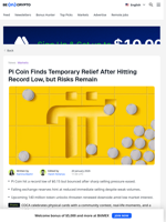 Pi Network Rises After Record Low, But Is More Trouble Ahead?