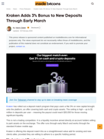Kraken Adds 3% Bonus to New Deposits Through Early March - InsideBitcoins.com