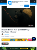 Bitcoin Is 'Broken,' Bears Eye $75,000: Placeholder Cofounder