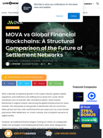 MOVA vs Global Financial Blockchains: A Structural Comparison of the Future of Settlement Networks | Live Bitcoin News