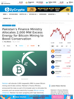 Pakistan's Finance Ministry Allocates 2,000 MW Excess Energy for Bitcoin Mining to Boost Conservation ⋆ ZyCrypto