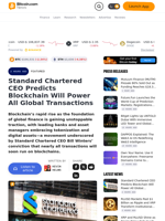 Standard Chartered CEO Predicts Blockchain Will Power All Global Transactions – Featured Bitcoin News