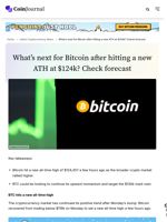 What’s next for Bitcoin after hitting a new ATH at $124k? Check forecast