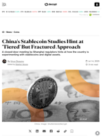 China’s Stablecoin Studies Hint at 'Tiered' But Fractured Approach - Decrypt