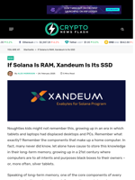 If Solana Is RAM, Xandeum Is Its SSD - Crypto News Flash