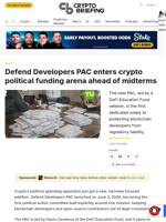 Defend Developers PAC enters crypto political funding arena ahead of midterms