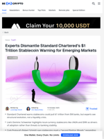 Standard Chartered’s $1 Trillion Stablecoin Risk Slammed