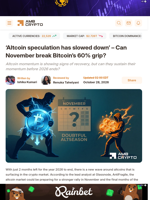 ‘Altcoin speculation has slowed down’ – Can November break Bitcoin’s 60% grip? - AMBCrypto