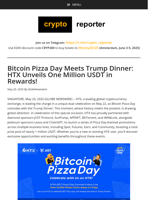 Bitcoin Pizza Day Meets Trump Dinner: HTX Unveils One Million USDT in Rewards!