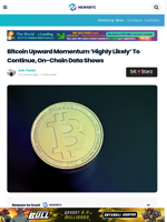 Bitcoin Upward Momentum 'Highly Likely' To Continue, On-Chain Data Shows
