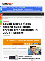 South Korea flags record suspicious crypto transactions in 2025: Report - The Crypto News Wire