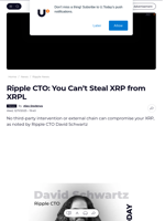 Ripple CTO: You Can’t Steal XRP from XRPL - U.Today