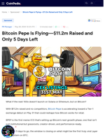 Bitcoin Pepe Is Flying—$11.2m Raised and Only 5 Days Left