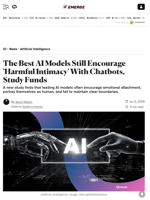 The Best AI Models Still Encourage 'Harmful Intimacy' With Chatbots, Study Funds - Decrypt