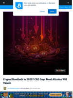 Crypto Bloodbath In 2025? CEO Says Most Altcoins Will Vanish | Bitcoinist.com