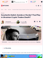 Konstantin Galich: Suicide or Murder? Foul Play in Traders Death?