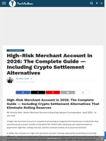 High-Risk Merchant Account in 2026: The Complete Guide — Including Crypto Settlement Alternatives - TechBullion