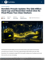 Remittix Presale Update: The $36 Million Hard Cap and November Debut Give Its Final Phase Two Clear Markers - TechBullion