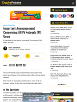 Important Announcement Concerning All Pi Network (PI) Users