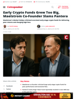 Maelstrom Slams Pantera Over Oversized Crypto Funds