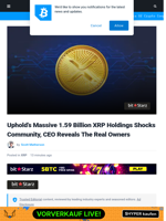 Uphold’s Massive 1.59 Billion XRP Holdings Shocks Community, CEO Reveals The Real Owners | Bitcoinist.com