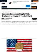 Coinbase Launches Ripple USD, Challenging Kraken's Market Hold - U.Today