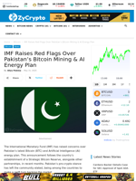 IMF Raises Red Flags Over Pakistan’s Bitcoin Mining & AI Energy Plan ⋆ ZyCrypto