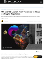 UK and US Launch Joint Taskforce to Align on Crypto Regulation - DailyCoin