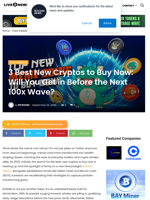 3 Best New Cryptos to Buy Now: Will You Get in Before the Next 100x Wave? | Live Bitcoin News