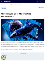 XRP Rich List Sees Major Whale Accumulation